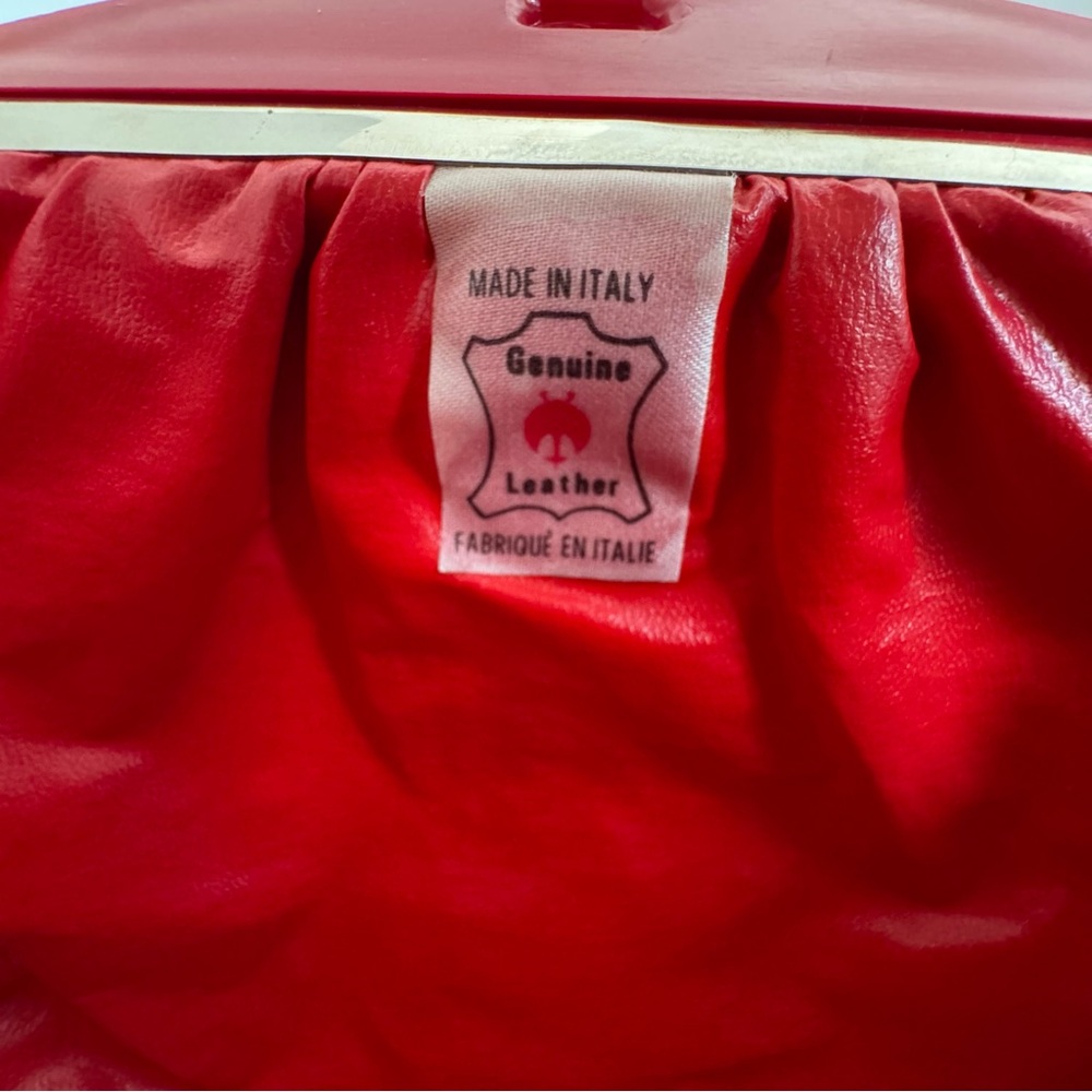 Vintage Red Leather Bag Made in Italy ๐ฎ๐น - Picture 4 of 7